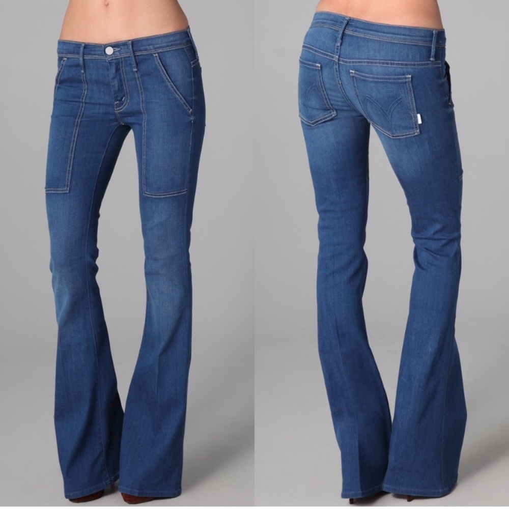 Mother Denim The Hazer Flare Leg Jeans in Maiden & The Unicorn